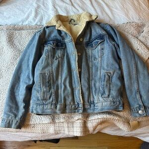 Top Shop Denim Sherpa Jacket